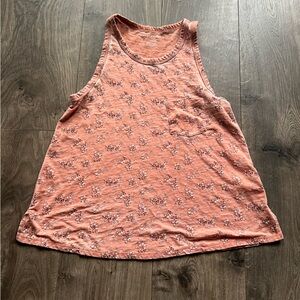 American Eagle Outfitters Peach Floral Tank Top